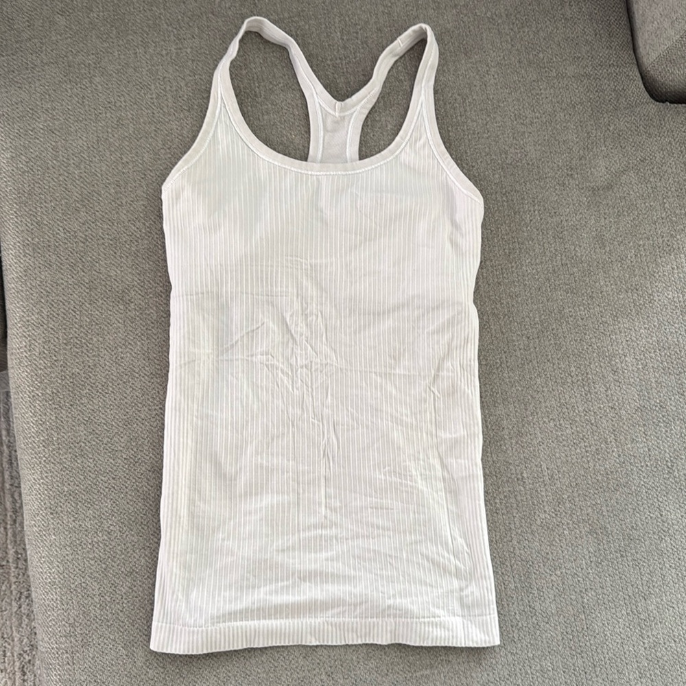 Lululemon white tank top size 2